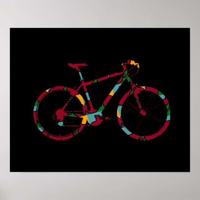 bike bikes graphic poster (Front)