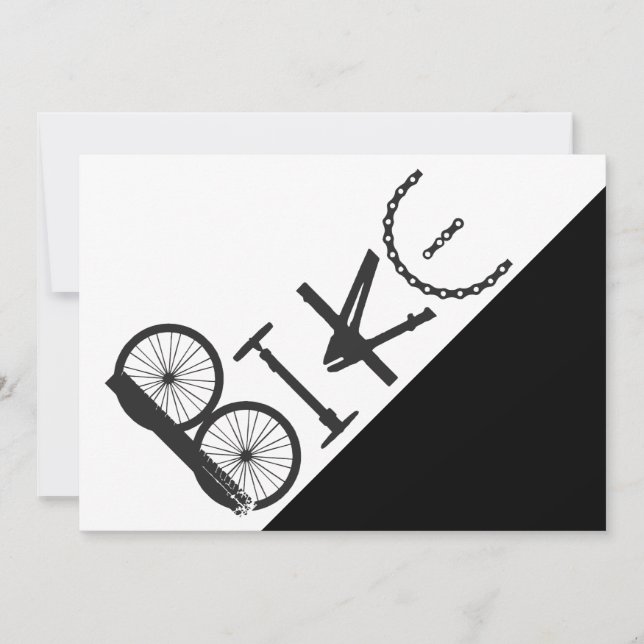 Bike Biking Cycle Fun Park Party Invite (Front)