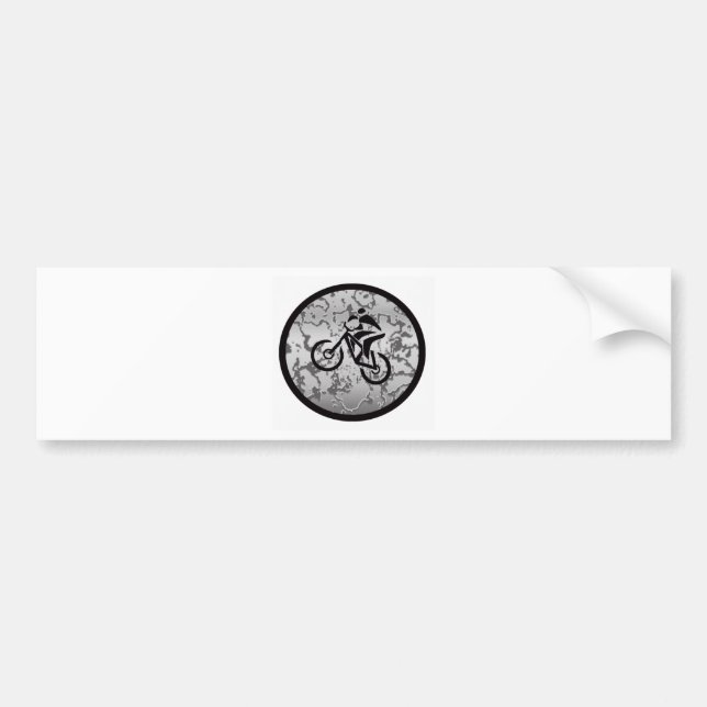 Bike BLACK GREYED Bumper Sticker (Front)