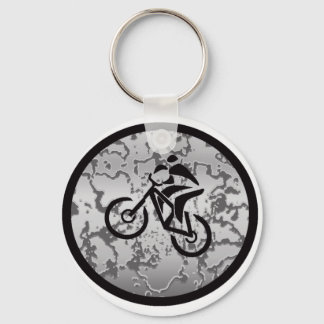 Bike BLACK GREYED Key Ring