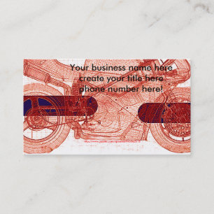 Bike blueprint Business card for Cycle people!