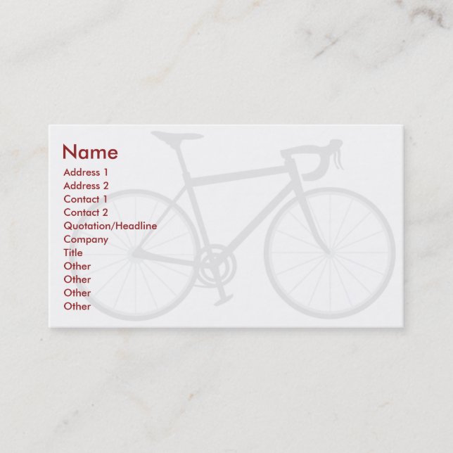 Bike - Business Business Card (Front)