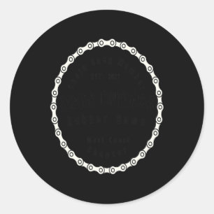Bike Chain West Coast Biking Clothing Biking Classic Round Sticker