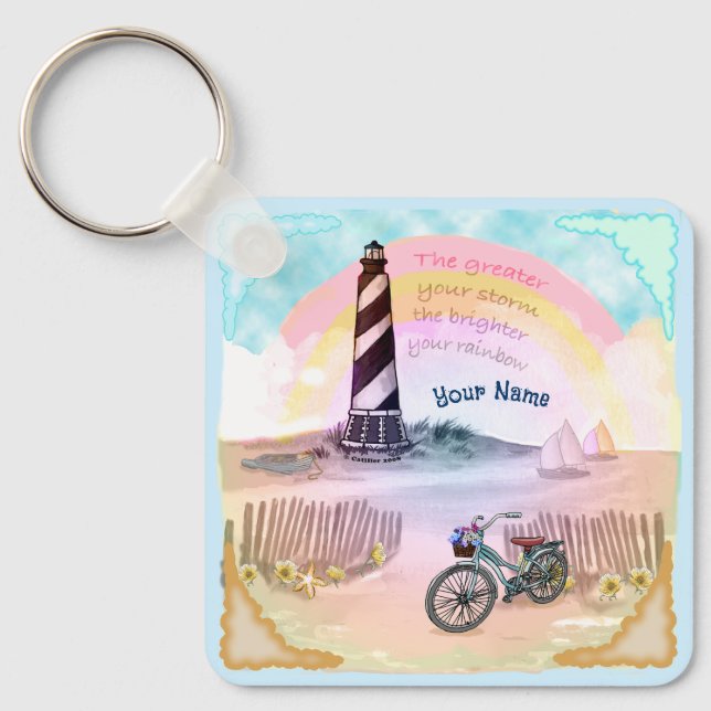 Bike Choice Lighthouse keychain (Front)