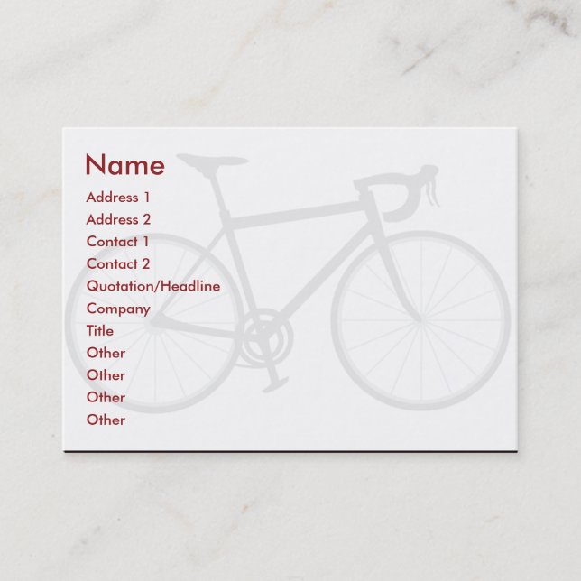 Bike - Chubby Business Card (Front)