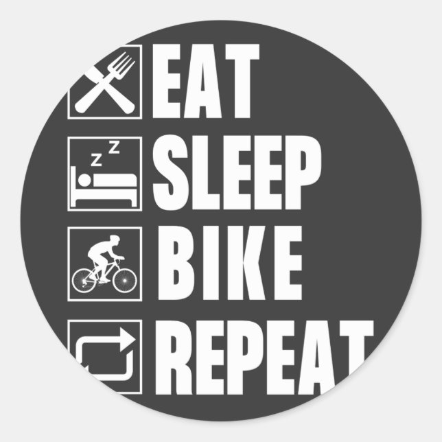 BIKE CLASSIC ROUND STICKER (Front)