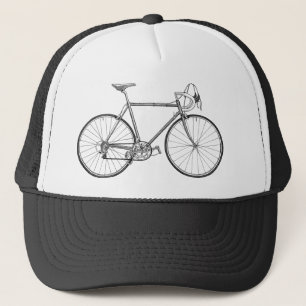 bike cycle vintage old fashion cool school retro c trucker hat