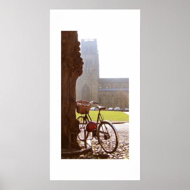 Bike & Durhm Cathedral Poster (Front)