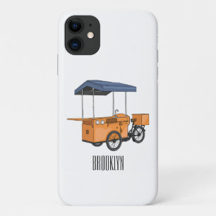 Bike food cart cartoon illustration Case-Mate iPhone case