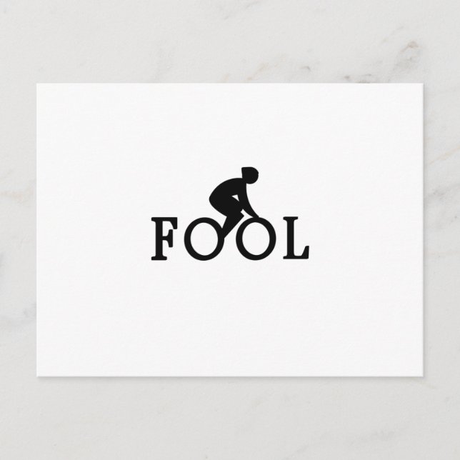 Bike Fool - Cyclist Fan Gift Postcard (Front)