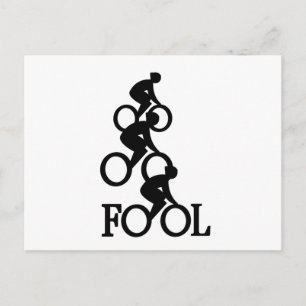 Bike Fool - Cyclist Fan Gift Postcard