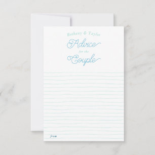 Bike for Two Couples/Bridal Shower Advice Insert