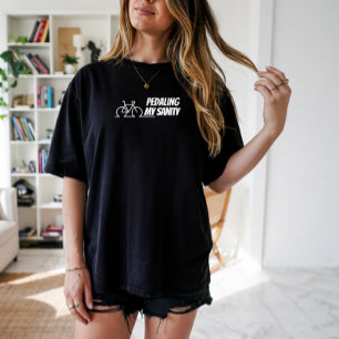 Bike Girl Irony black white Tri-Blend Shirt