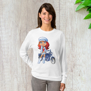 Bike Girl Womens Long-Sleeve T-Shirt