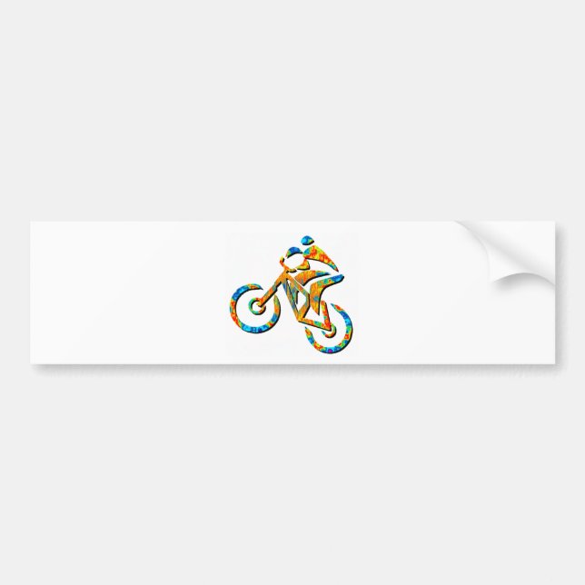 Bike Heel Stoned Bumper Sticker (Front)
