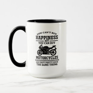 Bike Humour Quote Happiness Is Motorcycle Mug