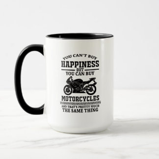 Bike Humour Quote Happiness Is Motorcycle Mug