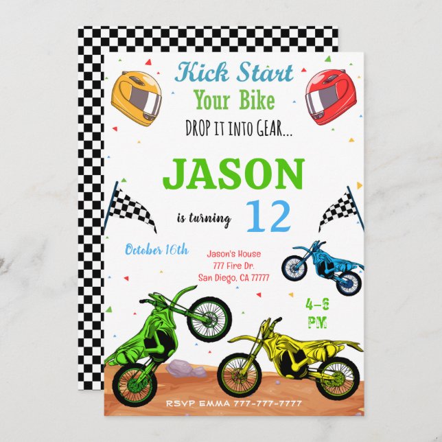 Bike Invitation  (Front/Back)