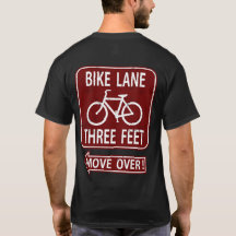 Bike Lane 3 Feet Move Over! T-Shirt DARK RED