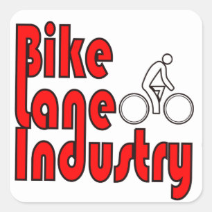 bIKE LANE Industry Square Sticker