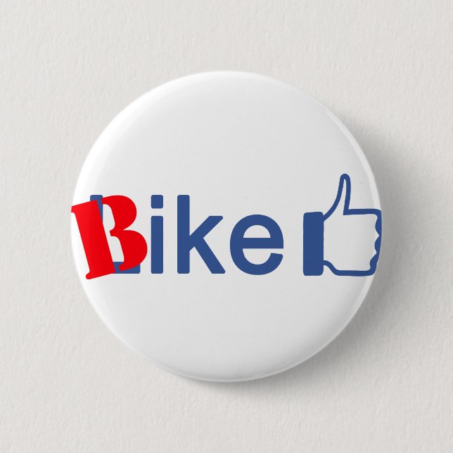 Bike Like 6 Cm Round Badge (Front)