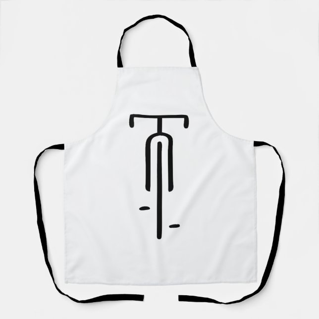 Bike logo minimal Retro, Cycling and Bicycle Lover Apron (Front)