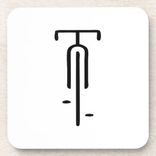 Bike logo minimal Retro, Cycling and Bicycle Lover Coaster