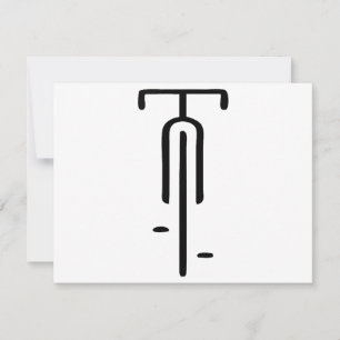 Bike logo minimal Retro, Cycling and Bicycle Lover Holiday Card