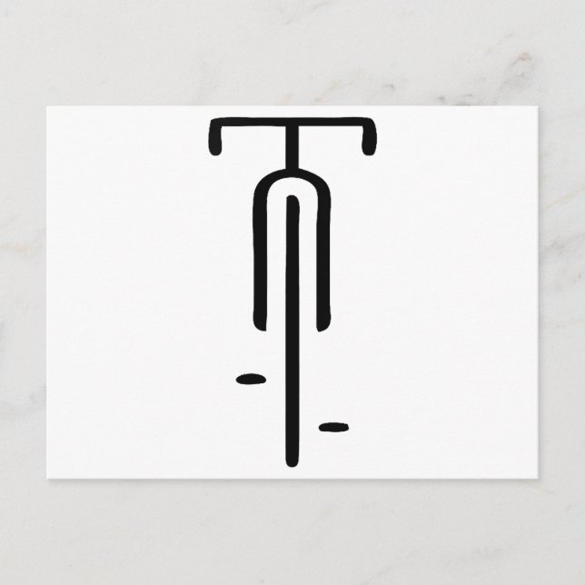 Bike logo minimal Retro, Cycling and Bicycle Lover Holiday Postcard (Front)
