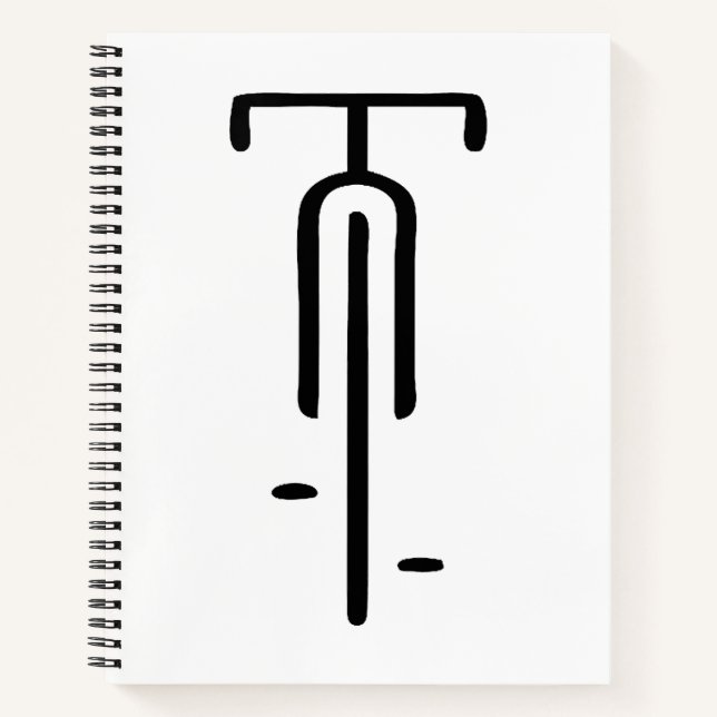 Bike logo minimal Retro, Cycling and Bicycle Lover Notebook (Front)