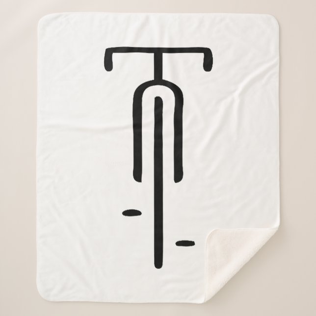 Bike logo minimal Retro, Cycling and Bicycle Lover Sherpa Blanket (Front)