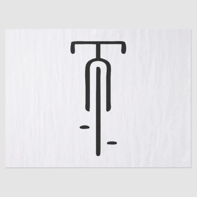 Bike logo minimal Retro, Cycling and Bicycle Lover Tissue Paper (Front)