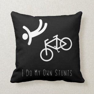 bike lover - i do my own stunts bmx cycling gift cushion
