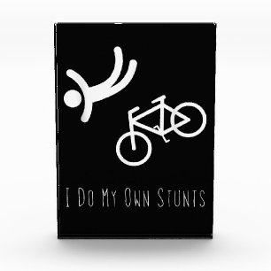 bike lover  - i do my own stunts bmx cycling gift photo block