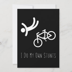 bike lover  - i do my own stunts bmx cycling gift thank you card