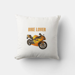 Bike Lover Motorcycle T-Shirt Sport Bike Rider D Cushion