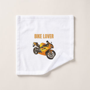 Bike Lover Motorcycle T-Shirt   Sport Bike Rider D Wash Cloth