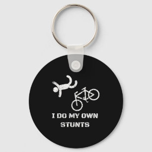 Bike Lover Shirt - I Do My Own Stunts Bmx Cycling  Key Ring