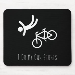 Bike Lover Shirt - I Do My Own Stunts Bmx Cycling Mouse Pad