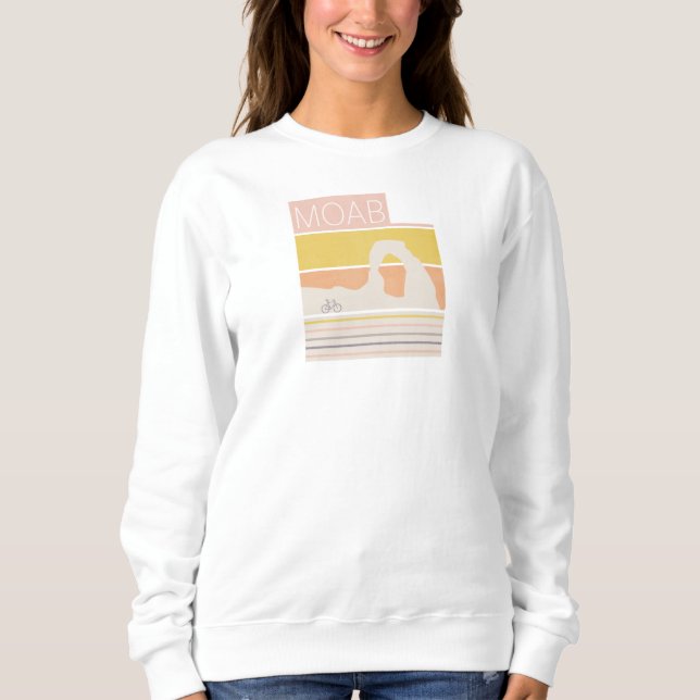 Bike Moab Utah Delicate Arch sweatshirt (Front)