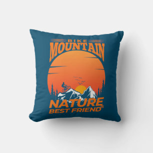 Bike Mountain Nature Is Best Friend Cushion