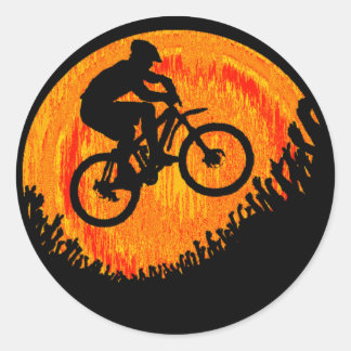 Bike multiple hips classic round sticker