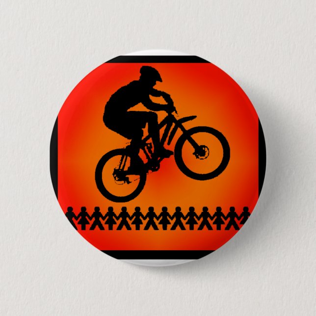 BIKE NEW TRAINED 6 CM ROUND BADGE (Front)
