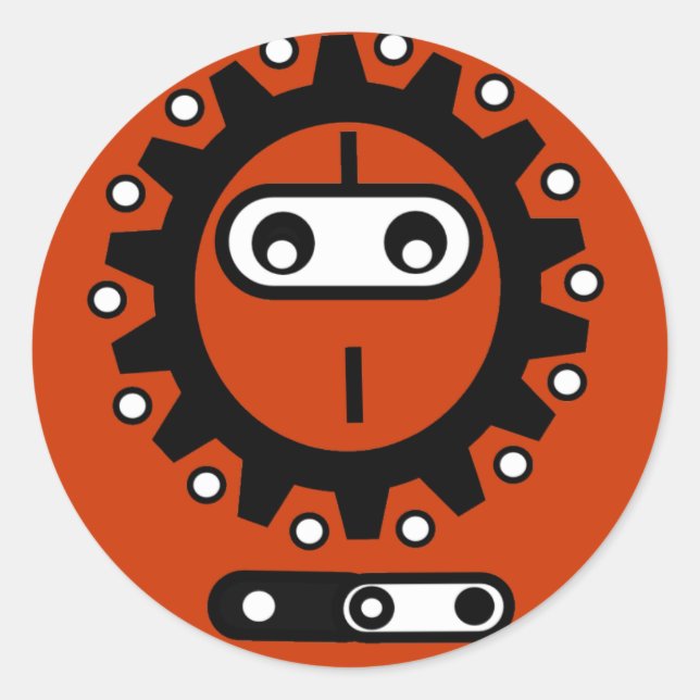 Bike ninja Icon Classic Round Sticker (Front)