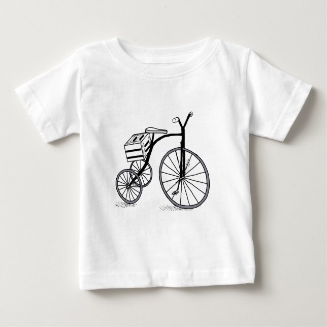 Bike on 3 wheels baby T-Shirt (Front)