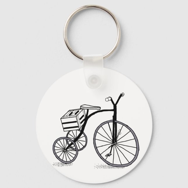Bike on 3 wheels key ring (Front)