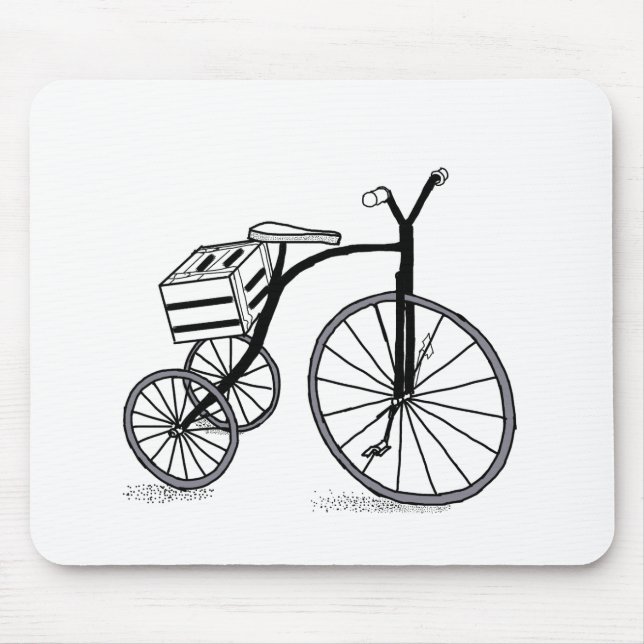 Bike on 3 wheels mouse pad (Front)