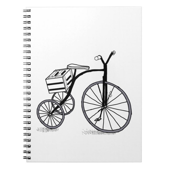 Bike on 3 wheels spiral notebook (Front)