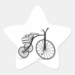 Bike on 3 wheels star sticker