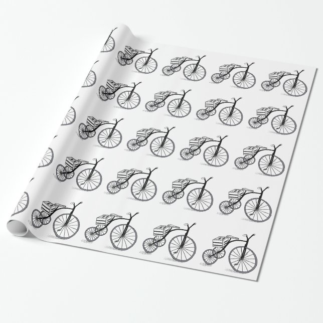 Bike on 3 wheels wrapping paper (Unrolled)
